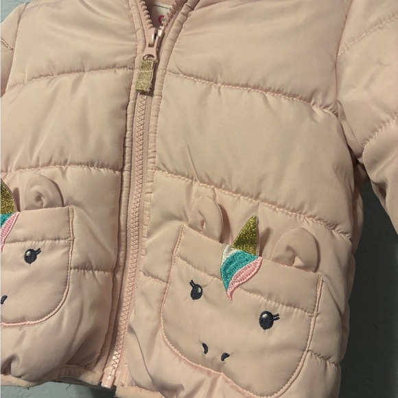 Pale pink 24 month unicorn puffer jacket - Picture 7 of 7